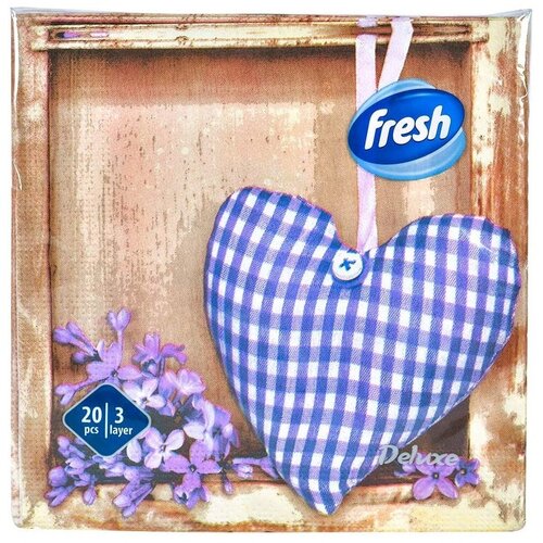 Fresh salvete Srce i jorgovan 3sloja 20kom Slike