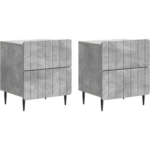  Noćni ormar s ladicama 2 pcs Betonska siva 43 x 34,5 x 49,5 cm Cene