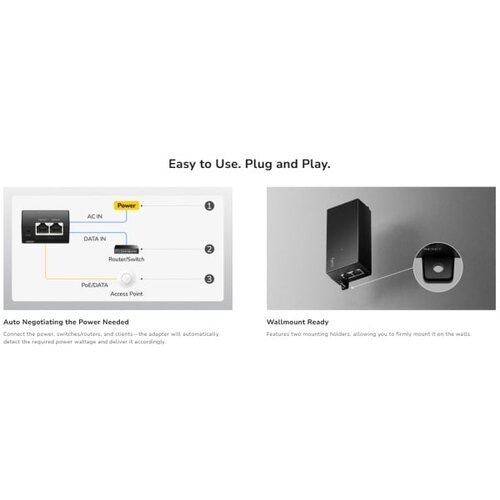 Cudy POE200H 30W 2.5 gbps poe+ Injector,10/100/1000/2500 mbps Cene