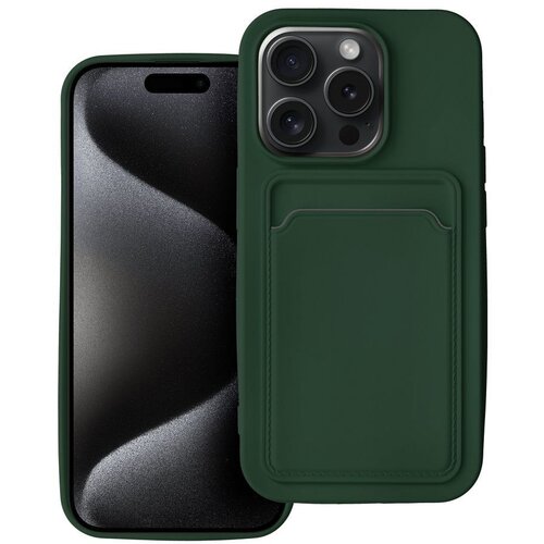  futrola soft sa dzepicem (card case) za iphone 15 plus (6.7) zelena Slike