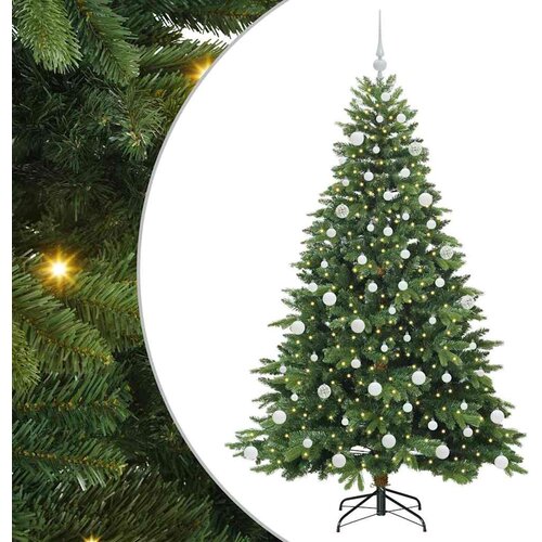 vidaXL Umestno božično drevo med 300 LED Zelena 180 cm PE in PVC, (5000067679) Cene