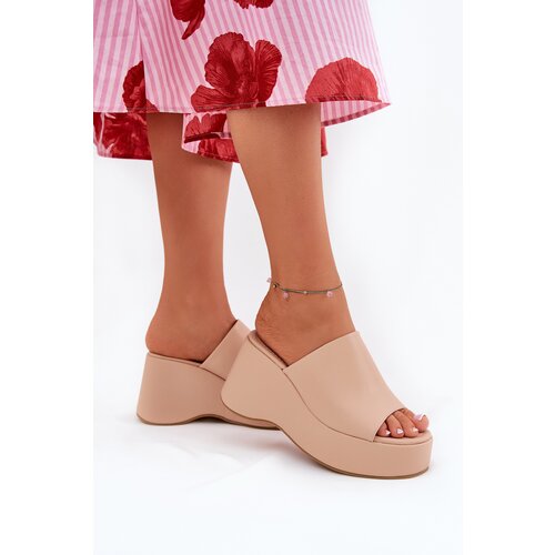 Boto Eco Leather Women's Sandals On Platform And Wedge Beige Kisoffi Cijene