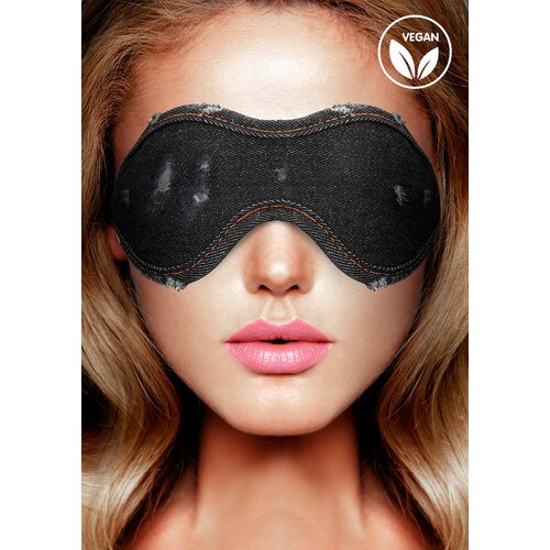 Ouch! Denim Eye Mask Roughend Denim Style Black Cene
