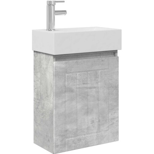 vidaXL Kopalniška omarica s tapo Betonsko siva 45,5 x 25,5 x 84 cm, (5000245105) Cene