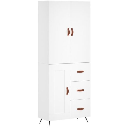 Maison Chic Visoka omara - Komoda - Predalnik bela 69,5x34x180 cm inženirski les, (21722317) Cene