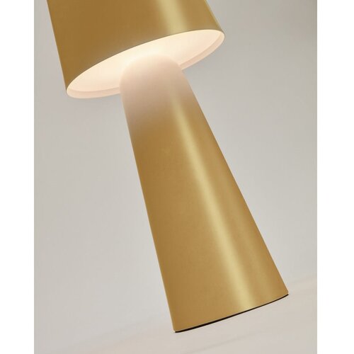 Kave Home LED zatemnitvena namizna svetilka v zlati barvi s kovinskim senčilom (vi&amp;scaron;ina 40 cm) Arenys &amp;ndash; Slike