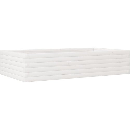  Vrtna sadilica bijela 110x60x23 cm od masivne borovine Slike