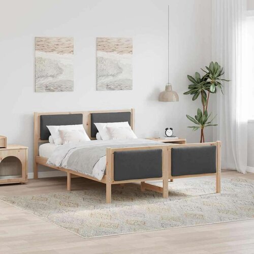  Okvir za krevet Tamno siva 135 x 190 cm tkanina Cijene