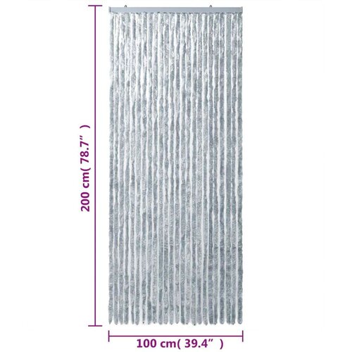  Zastor protiv muha bijelo-sivi 100 x 200 cm od &amp;scaron;enila Slike