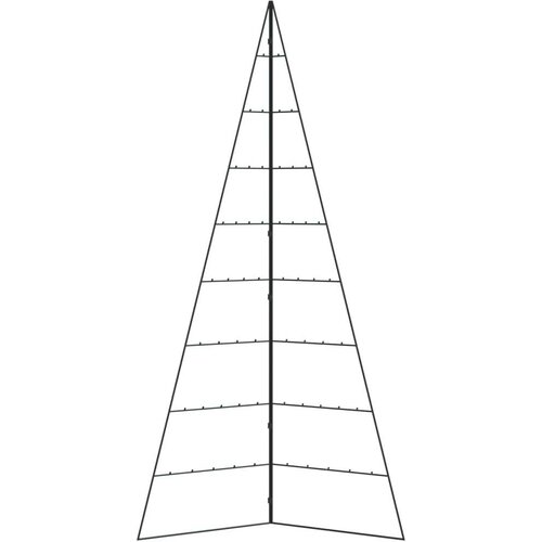 VidaXL Metalno ukrasno božićno drvce crno 210 cm Slike