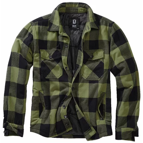 Brandit Moška jakna Lumberjacket, Črna-Zelena
