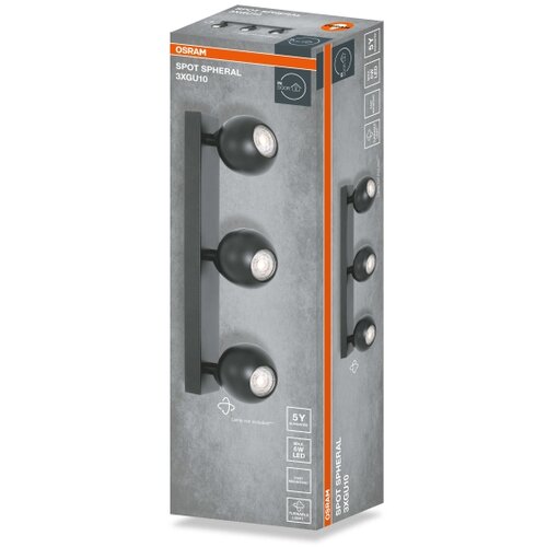 Osram Spot svetiljka SPOT SPHERAL 3xGU10/6W/230V crna Slike
