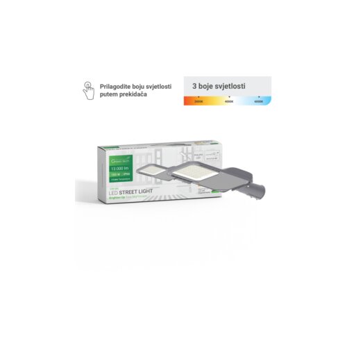  LED ulična svjet. Green Tech 100W, 13000lm, Philips LED, 3 CCT 3000K-4000K-6000K Cene