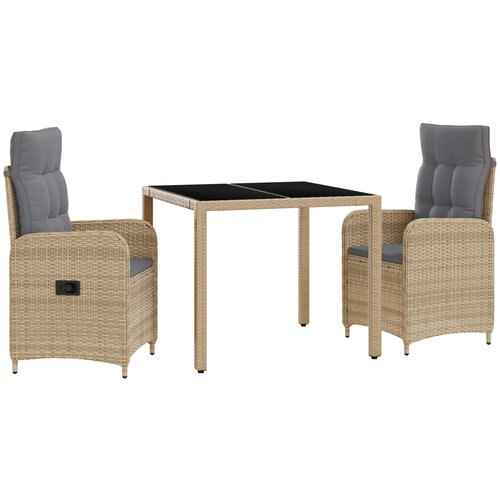 Vanjski set za objedovanje 3 pcs Bež i svijetlo siva Cene
