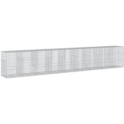 vidaXL Gabionska košara s pokrovom 900x100x150 cm pocinkano železo, (21413623) Cene