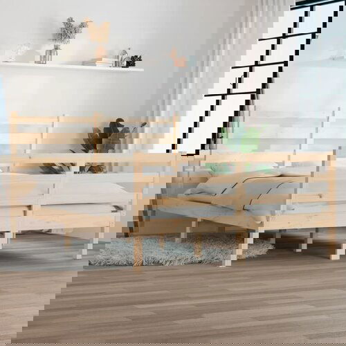 The Living Store Posteljni okvir iz trdne borovine 120x200 cm - Posteljni Okvir, (21529163) Slike