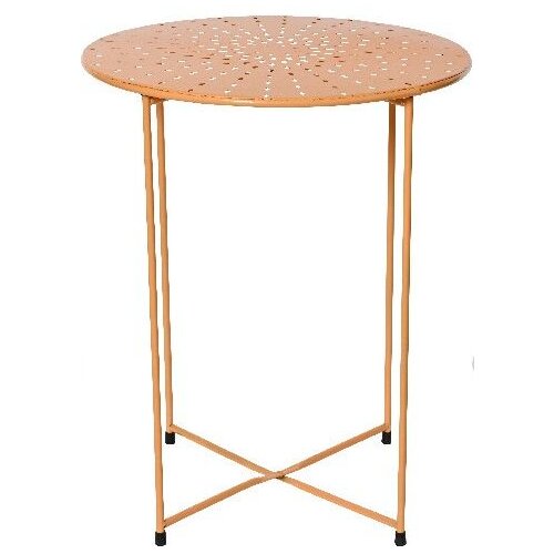 Kaemingk Pomoćni metalni stočić/ pastelno narandžasti/ 48cm Cene