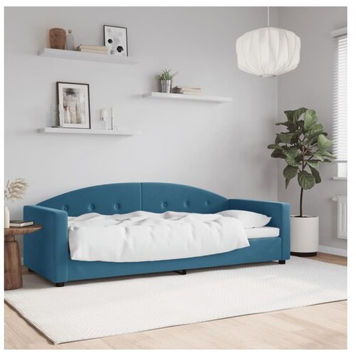 vidaXL Raztegljiva postelja modra 80x200 cm žamet Cene