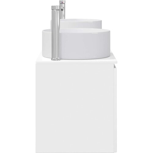 Set ormarića za kupaonicu 3 kom. Bijela visokog sjaja 49,5 x 44,5 x 65,5 cm Slike