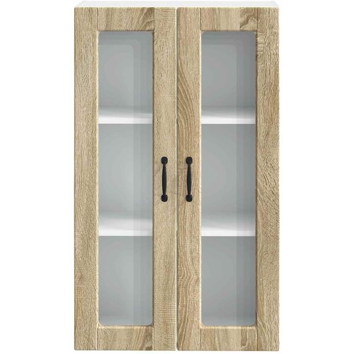  Zidni stakleni ormarić Sonoma hrast 60 x 31 x 100 cm Slike