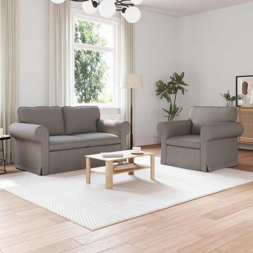  Set sofe 2 pcs Sivo-smeđa 155 x 82 x 80 cm tkanina Cene