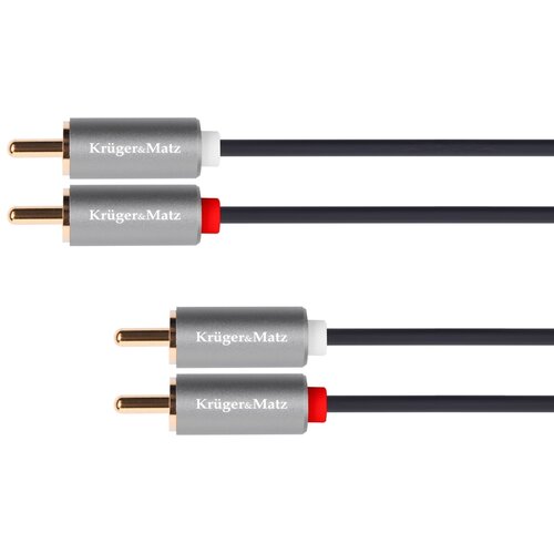  KRUGER&amp;amp;MATZ Audio kabl 2RCA na 2RCA dužina 5 m PREMIUM KM1212 Slike