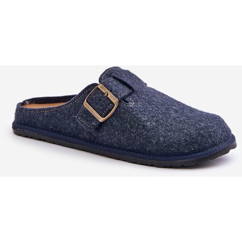 Kesi Comfortable men's slippers with Inblu buckle blue Cene