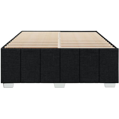  Okvir za krevet bez madraca crni 140 x 190 cm od tkanine Slike