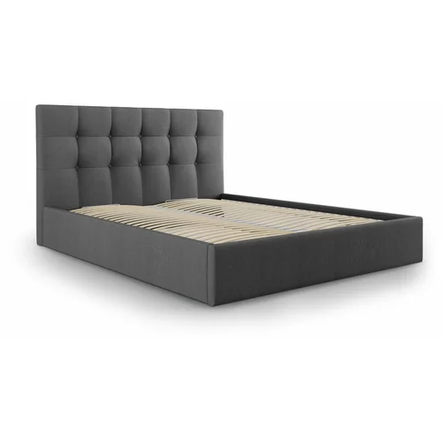 Mazzini Beds tamno sivi bračni krevet Mazzini Kreveti Nerin, 160 x 200 cm