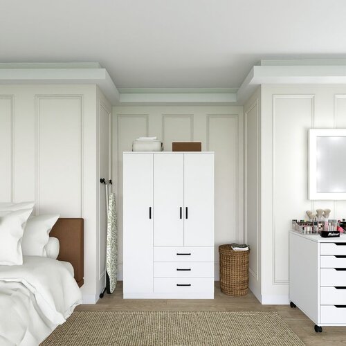 Hanah home easy 1600-52 matte white wardrobe Cene