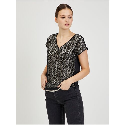 Orsay Beige-Black Women&amp;#039;s Lace T-Shirt - Women Slike