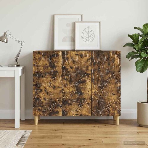  Kreveta Dimljeni hrast 89 x 34,5 x 80 cm Konstruirano drvo Slike