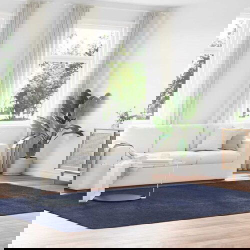 VidaXL Čupavi tepih s visokim vlaknima tamnoplavi 240x340 cm poliester Slike