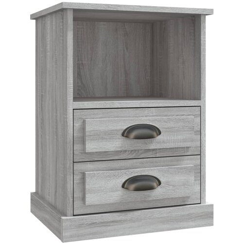 Maison Chic Nočna omarica - Nočna miza siva sonoma 43x36x60 cm, (21689251) Slike