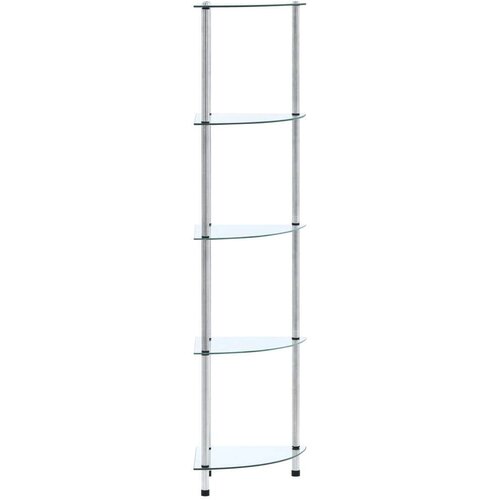 vidaXL Police s 5 razina prozirne 30 x 30 x 130 cm od kaljenog stakla Cene