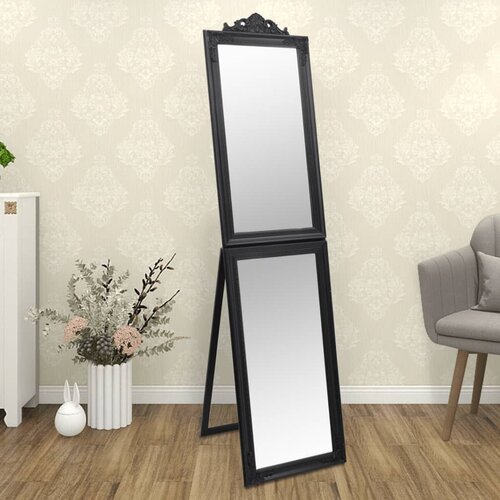 vidaXL Samostojeće ogledalo crno 50x200 cm Cijene