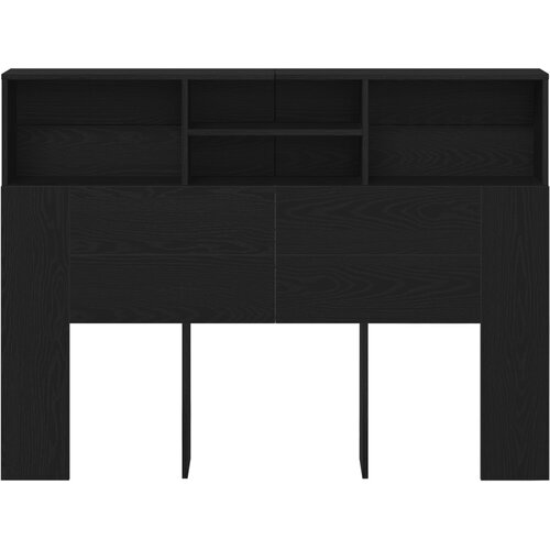  Glava kreveta s ormarićem Zidne Crni hrast 140 x 19 x 103,5 cm Slike