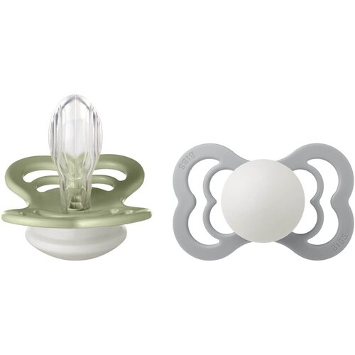 Bibs ortodontska duda supreme silicone night sage &amp;amp; cloud Slike