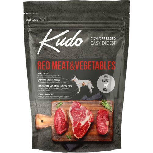 Kudo suva hrana za odrasle pse malih rasa lg crveno meso 3 kg Cene