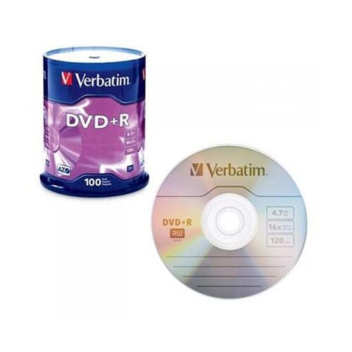  DVD-R, VERBATIM,4,7 GB,16X, spindle 100 kom,MATT SILVER Cijene