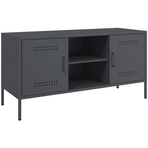 Maison Chic TV omarica - TV stojalo - Televizijska omarica antracitna 100,5x39x50,5 cm jeklo, (21702416) Cene