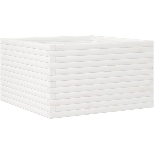Maison Chic Vrtno cvetlično korito - Cvetlični Lonec belo 80x80x45,5 cm trdna borovina, (21789984) Cene