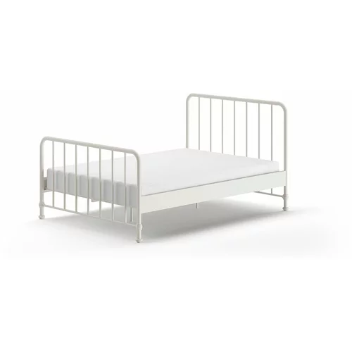 Vipack Bijeli metalni krevet s podnicom 140x200 cm BRONXX –