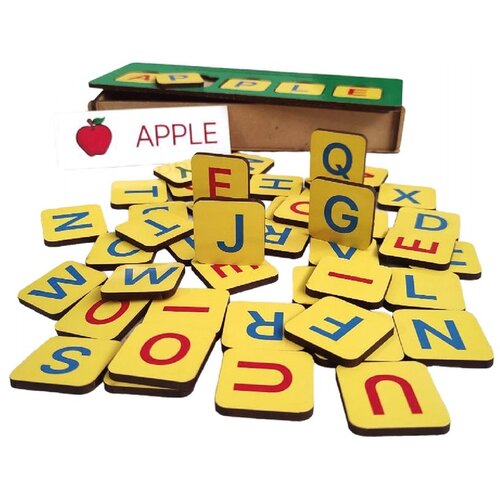 Wood_Magic Wood Magic Komplet abecednih karata za decu Puzzle engleski Slike