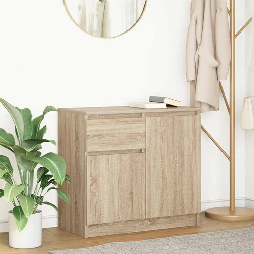 vidaXL Komoda s predalom sonoma hrast 71x35x65 cm inženirski les Cene