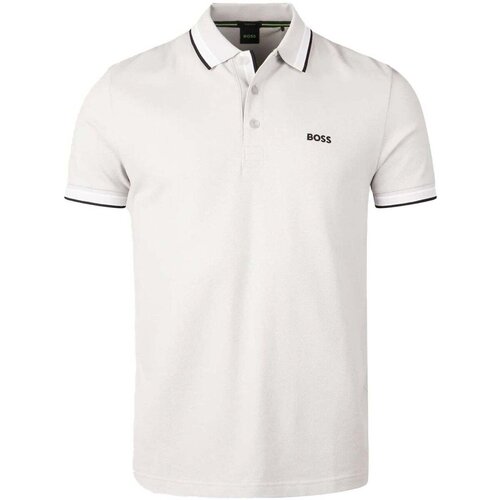 Boss Paddy Piqu&amp;eacute; Polo Shirt Light Pastel Grey Siva Slike
