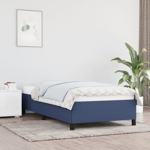  Okvir za krevet bez madraca plava 90x190cm od tkanine Slike