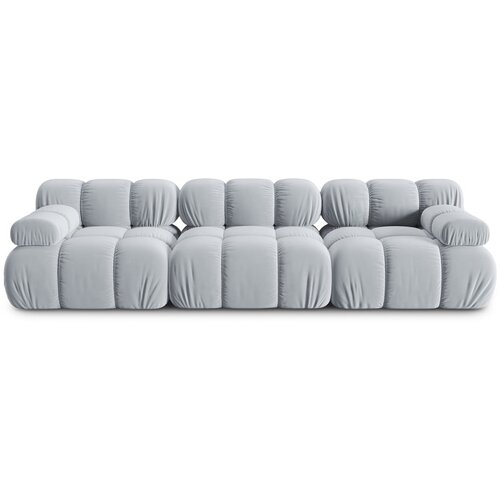 Micadoni Home svetlo modra žametna sedežna garnitura 282 cm bellis &amp;ndash; Slike