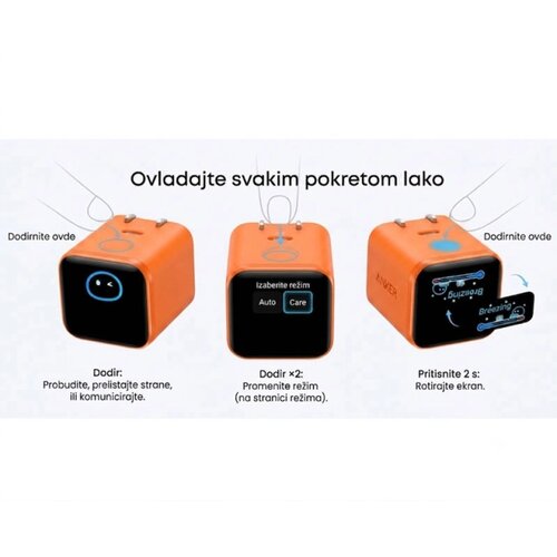 Anker Nano 45W putni zidni punjač sa ekranom, USB-C port, plavi Slike