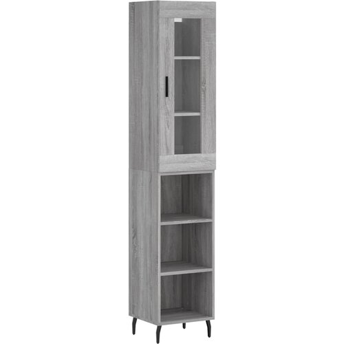 Maison Chic Visoka omara - Komoda - Predalnik siva sonoma 34,5x34x180 cm inženirski les, (21721175) Cene